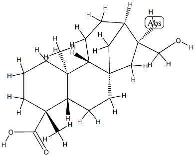 ENT-16BETA,17-DIHYDROXY-19-KAURANOIC ACID 结构式