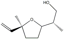 (βR,2S,5S)-β,5-ジメチル-5β-ビニルテトラヒドロフラン-2α-エタノール 化学構造式