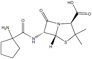 6α-[[(1-Aminocyclopentyl)carbonyl]amino]penicillanic acid Struktur