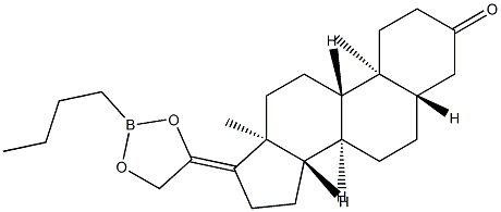 20,21-[(Butylboranediyl)bis(oxy)]-5α-pregn-17(20)-en-3-one 结构式