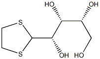 1-デオキソ-1,1-エチレンジチオ-D-アラビノース 化学構造式