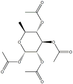 6-デオキシ-α-L-グルコピラノーステトラアセタート 化学構造式