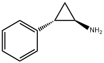 (1R)-2α-フェニルシクロプロパン-1β-アミン 化学構造式