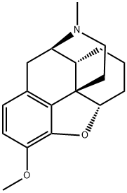 4,5α-Epoxy-3-methoxy-17-methylmorphinan Struktur