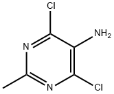 5-アミノ-4,6-ジクロロ-2-メチルピリミジン 化学構造式