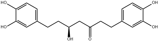 (S)-1,7-双(3,4-二羟基苯基)-5-羟基-3-庚酮 结构式