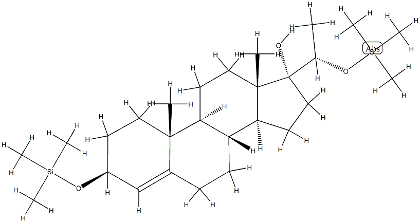 (20S)-3β,20-Bis(trimethylsilyloxy)pregn-4-en-17-ol Struktur