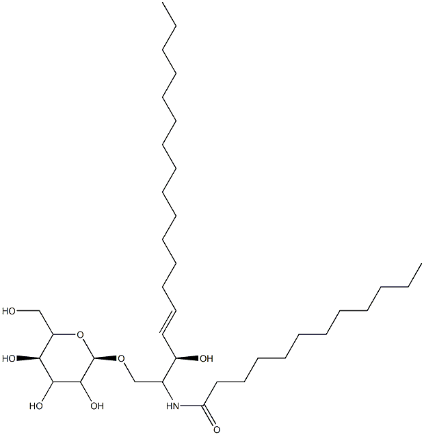 D-GALACTOSYL-Β-1,1' N-LAUROYL-D-ERYTHRO-SPHINGOSINE;C12 GALACTOSYL(Β) CERAMIDE (D18:1/12:0) 结构式