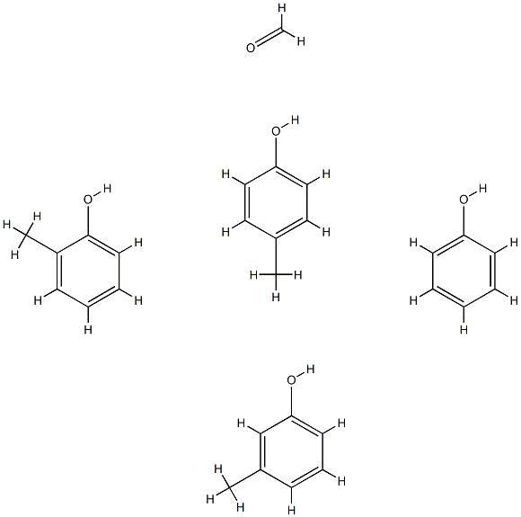 Formaldehyde, polymer with 2-methylphenol, 3-methylphenol, 4-methylphenol and phenol Structure