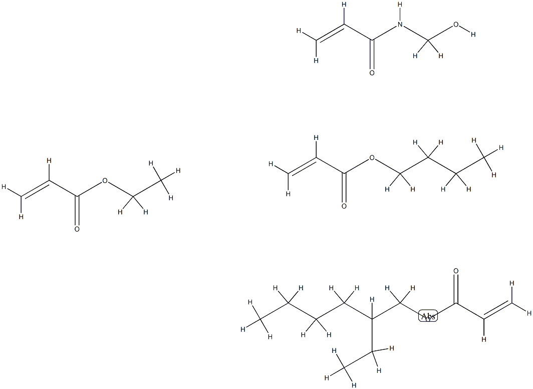 丙烯酸丁酯,丙烯酸-2-乙基己酯,丙烯酸乙酯和n-(羟甲基)-2-丙烯酰胺的