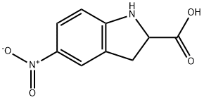 1H-Indole-2-carboxylicacid,2,3-dihydro-5-nitro-(9CI) Structure