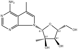 5-Methyl-7-(2-C-methyl-beta-D-ribofuranosyl)-7H-pyrrolo[2,3-d]pyrimidin-4-amine Structure