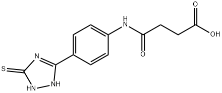 N-[p-(3-Mercapto-1H-1,2,4-triazol-5-yl)phenyl]succinamidic acid Structure