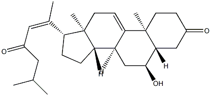 6α-Hydroxy-5α-cholesta-9(11),20(22)-diene-3,23-dione Structure