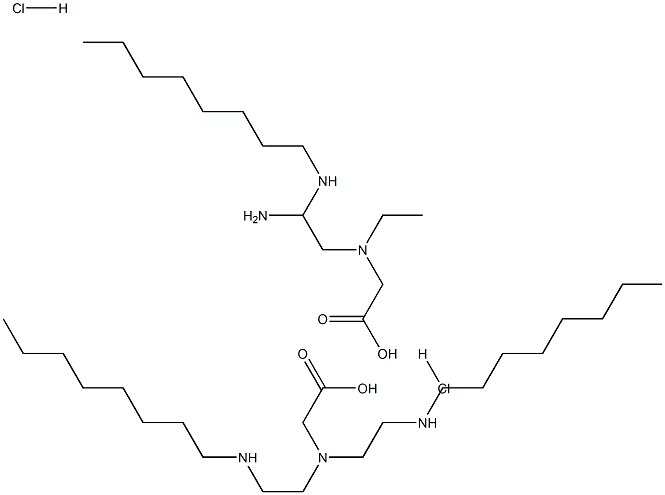 glycine N-C^{2^}-aminoethyl-N-2-octylamino ethyl mono hydrochloride Struktur