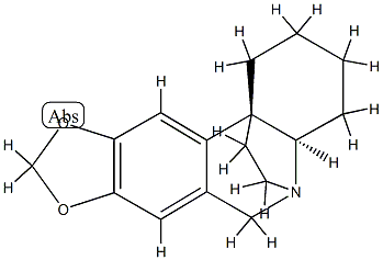 2,3,4,4aα-Tetrahydro-1H,6H-5β,11bβ-ethano[1,3]dioxolo[4,5-j]phenanthridine Struktur