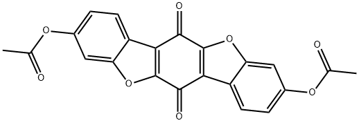 3,9-Bis(acetyloxy)benzo[1,2-b:4,5-b']bisbenzofuran-6,12-dione Struktur