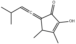 2-Cyclopenten-1-one,2-hydroxy-3,4-dimethyl-5-(3-methyl-1-butenylidene)-(9CI) Structure