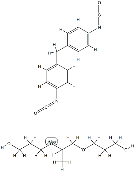 Propanol, [(1-methyl-1,2-ethanediyl)bis(oxy)]bis-, polymer with 1,1'-methylenebis[4-isocyanatobenzene] Struktur