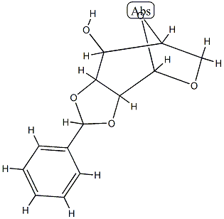 1,6-Anhydro-2-O,3-O-benzylidene-β-D-mannopyranose Struktur