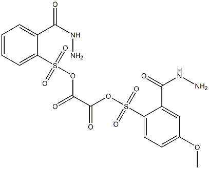 Oxalic acid 1-[N'-(p-methoxyphenylsulfonyl) hydrazide]2-(N'-phenylsulfonyl hydrazide) Struktur