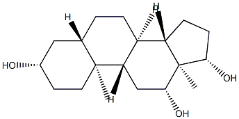5α-Androstane-3β,12β,17β-triol Struktur