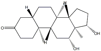 12β,17β-Dihydroxy-5α-androstan-3-one Struktur