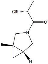3-Azabicyclo[3.1.0]hexane, 3-(2-chloro-1-oxopropyl)-1-methyl-, [1alpha,3(S*),5alpha]- (9CI) Struktur