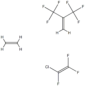 1-Propene, 3,3,3-trifluoro-2-(trifluoromethyl)-, polymer with chlorotrifluoroethene and ethene Struktur