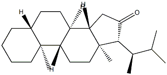 22-Methyl-24-nor-5α-cholan-16-one Struktur
