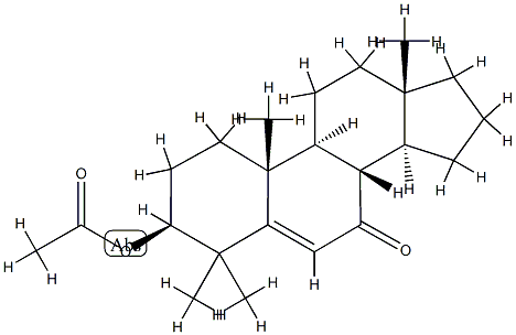 3β-Acetyloxy-4,4-dimethylandrost-5-en-7-one Struktur