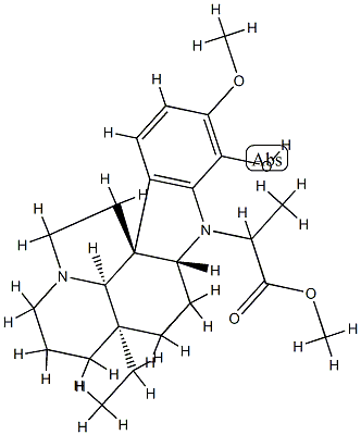 17-Hydroxy-16-methoxy-α-methylaspidospermidine-1-acetic acid methyl ester Structure