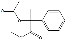 α-(アセチルオキシ)-α-メチルベンゼン酢酸メチル 化学構造式