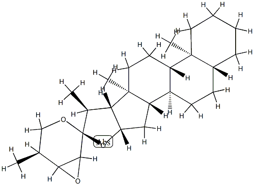 (25S)-23,24-エポキシ-5α-スピロスタン 化学構造式