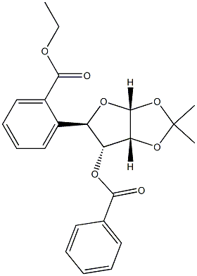 5-Deoxy-1-O,2-O-isopropylidene-3-O,6-O-dibenzoyl-α-D-ribo-hexofuranose Structure