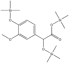 α,4-ビス[(トリメチルシリル)オキシ]-3-メトキシベンゼン酢酸トリメチルシリル 化学構造式