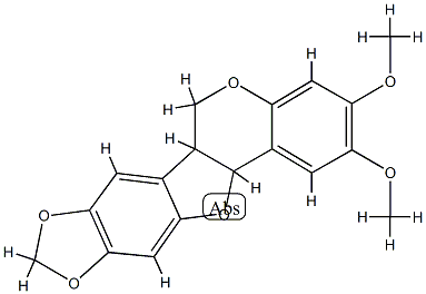 6a,12a-Dihydro-2,3-dimethoxy-6H-[1,3]dioxolo[5,6]benzofuro[3,2-c][1]benzopyran Struktur