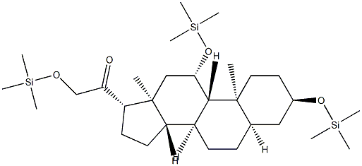 3α,11β,21-Tris[(trimethylsilyl)oxy]-5β-pregnan-20-one Struktur