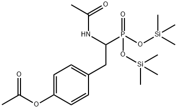 [α-(Acetylamino)-4-(acetyloxy)phenethyl]phosphonic acid bis(trimethylsilyl) ester Structure