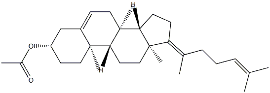 コレスタ-5,17(20),24-トリエン-3β-オールアセタート 化学構造式