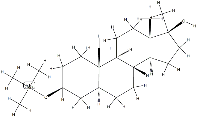 17-Methyl-3β-[(trimethylsilyl)oxy]-5α-androstan-17β-ol Structure