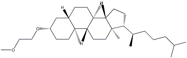 3β-(2-メトキシエトキシ)-5α-コレスタン 化学構造式