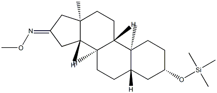 3β-(トリメチルシロキシ)-5α-アンドロスタン-16-オンO-メチルオキシム 化学構造式
