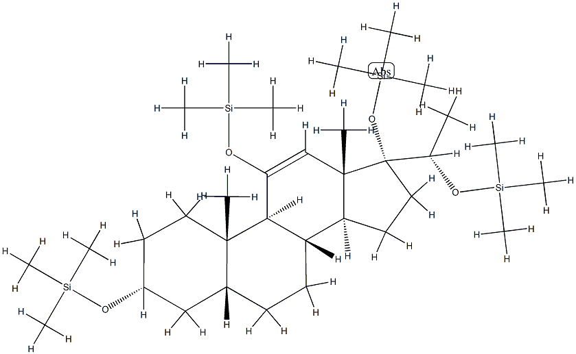 [[(20S)-5β-Pregn-11-ene-3α,11,17,20-tetryl]tetra(oxy)]tetrakis(trimethylsilane) Structure