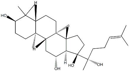 5α-Dammar-24-ene-3α,12β,17,20-tetrol Structure