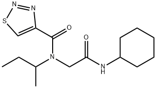 1,2,3-Thiadiazole-4-carboxamide,N-[2-(cyclohexylamino)-2-oxoethyl]-N-(1-methylpropyl)-(9CI) 结构式