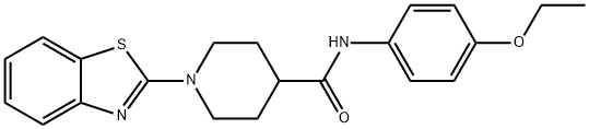 4-Piperidinecarboxamide,1-(2-benzothiazolyl)-N-(4-ethoxyphenyl)-(9CI) 结构式