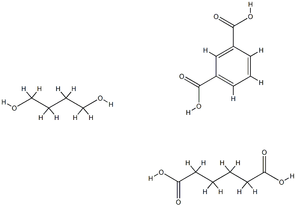1,3-苯二甲酸与1,4-丁二醇和已二酸的聚合物 结构式