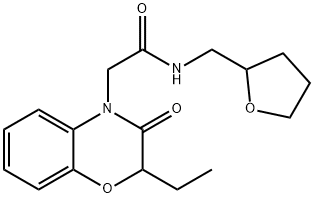 4H-1,4-Benzoxazine-4-acetamide,2-ethyl-2,3-dihydro-3-oxo-N-[(tetrahydro-2-furanyl)methyl]-(9CI) Structure