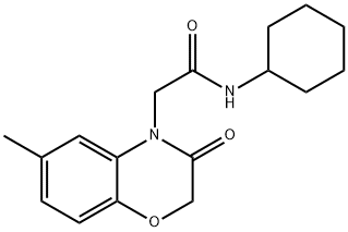 4H-1,4-Benzoxazine-4-acetamide,N-cyclohexyl-2,3-dihydro-6-methyl-3-oxo-(9CI) 结构式